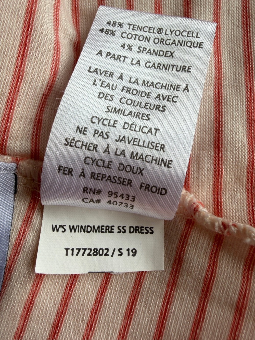 NWT Toad&Co Windmere Short Sleeve Dress Striped Coral Size Medium T-shirt Dress - Picture 12 of 12